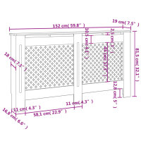 vidaXL Heizk&ouml;rperabdeckung Wei&szlig; 152&times;19&times;81,5 cm MDF