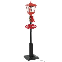 vidaXL Weihnachts-Stra&szlig;enlampe mit Weihnachtsmann 180 cm LED