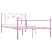 vidaXL Bettgestell Rosa Metall 140&times;200 cm