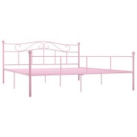 vidaXL Bettgestell Rosa Metall 180x200 cm