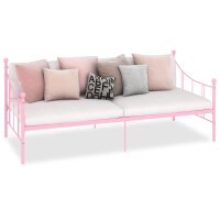 vidaXL Tagesbett-Rahmen Rosa Metall 90&times;200 cm