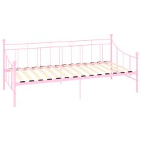 vidaXL Tagesbett-Rahmen Rosa Metall 90&times;200 cm