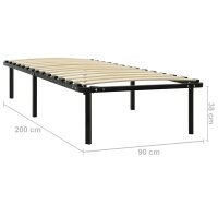 vidaXL Bettgestell Schwarz Metall 90&times;200 cm