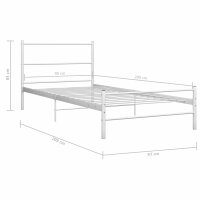 vidaXL Bettgestell Wei&szlig; Metall 90&times;200 cm