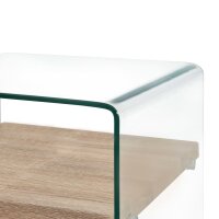 vidaXL Couchtisch Transparent 50&times;50&times;45 cm Hartglas