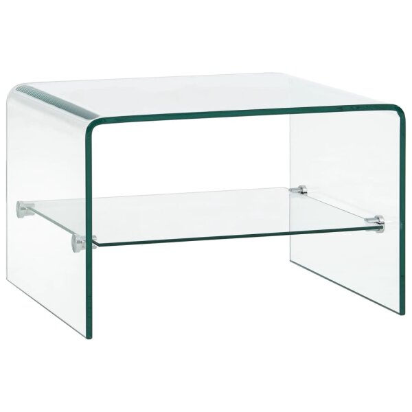 vidaXL Couchtisch Transparent 50&times;45&times;33 cm Hartglas