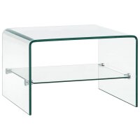 vidaXL Couchtisch Transparent 50&times;45&times;33 cm Hartglas