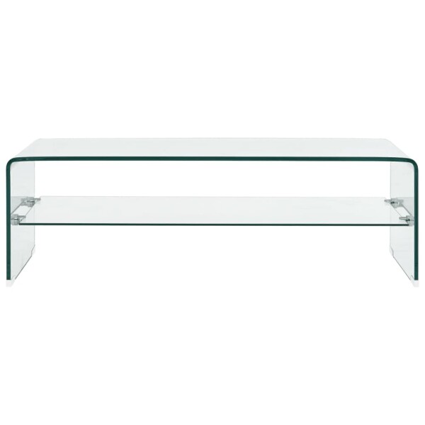 vidaXL Couchtisch Transparent 98&times;45&times;31 cm Hartglas