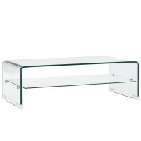 vidaXL Couchtisch Transparent 98&times;45&times;31 cm Hartglas