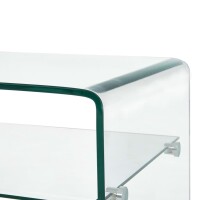 vidaXL Couchtisch Transparent 98&times;45&times;31 cm Hartglas