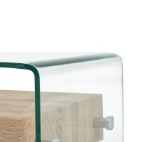 vidaXL Couchtisch Transparent 98&times;45&times;31 cm Hartglas