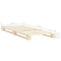 vidaXL Palettenbett Massivholz Kiefer 100&times;200 cm