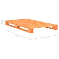 vidaXL Palettenbett Braun Massivholz Kiefer 100&times;200 cm