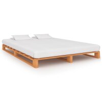 vidaXL Palettenbett Braun Massivholz Kiefer 120&times;200 cm