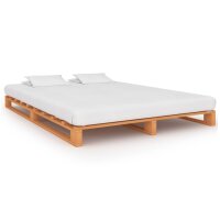 vidaXL Palettenbett Braun Massivholz Kiefer 160&times;200 cm