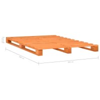 vidaXL Palettenbett Braun Massivholz Kiefer 200&times;200 cm