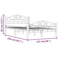 vidaXL Bettgestell Schwarz Metall 120x200 cm