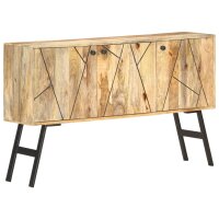 vidaXL Sideboard 118x30x75 cm Massivholz Mango