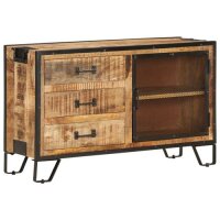 vidaXL Sideboard 100&times;31&times;60 cm Raues Mango-Massivholz