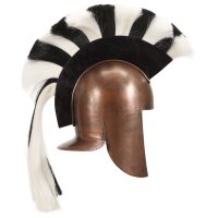 vidaXL Griechischer Krieger-Helm Antik Replik f&uuml;r LARP Kupfern Stahl