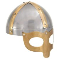 vidaXL Wikinger-Helm Antik Replik LARP Silbern Stahl