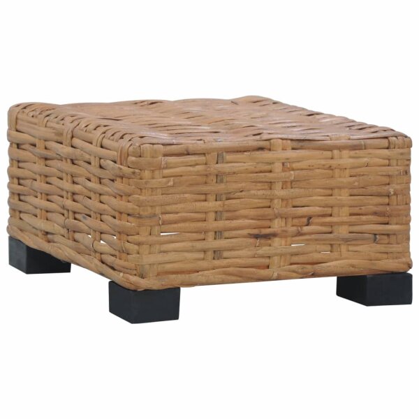 vidaXL Couchtisch 47&times;47&times;28 cm Natur Rattan