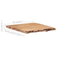 vidaXL Tischplatte Massivholz Akazie 58x(50-60)x3,8 cm