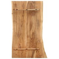 vidaXL Tischplatte Massivholz Akazie 100x(50-60)x2,5 cm