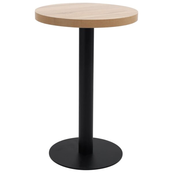 vidaXL Bistrotisch Hellbraun 50 cm MDF