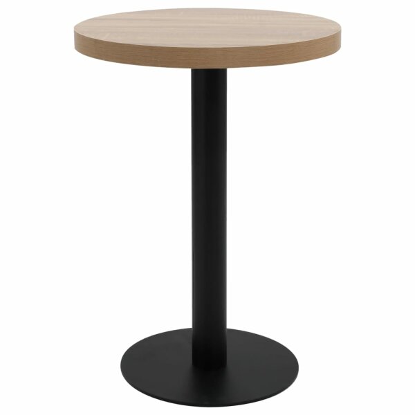 vidaXL Bistrotisch Hellbraun 60 cm MDF