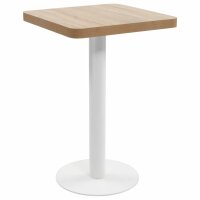 vidaXL Bistrotisch Hellbraun 50x50 cm MDF