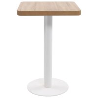 vidaXL Bistrotisch Hellbraun 50x50 cm MDF