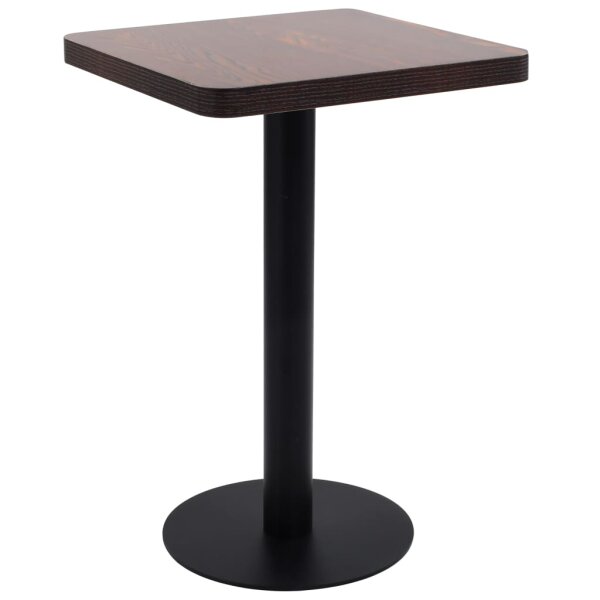 vidaXL Bistrotisch Dunkelbraun 50x50 cm MDF