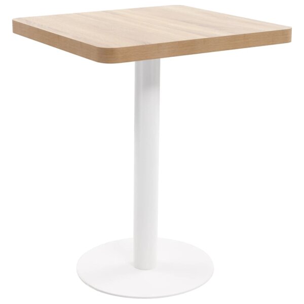 vidaXL Bistrotisch Hellbraun 60x60 cm MDF