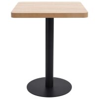 vidaXL Bistrotisch Hellbraun 60x60 cm MDF