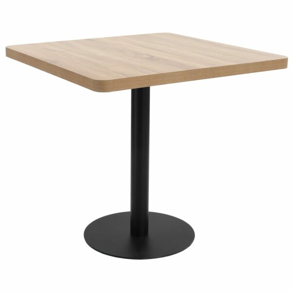 vidaXL Bistrotisch Hellbraun 80x80 cm MDF