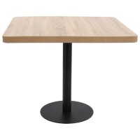 vidaXL Bistrotisch Hellbraun 80x80 cm MDF