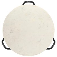 vidaXL Couchtisch Weiß 65x65x42 cm Echtstein in...