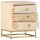 vidaXL Nachttisch Golden 40 x 30 x 50 cm Mango Massivholz