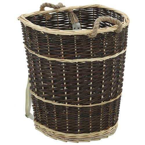 vidaXL Holzkorb mit Trageriemen 44,5&times;37&times;50 cm Natur Weide