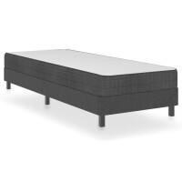 vidaXL Boxspring-Bettgestell Grau Stoff 90x200 cm