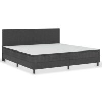 vidaXL Boxspring-Bettgestell Grau Stoff 200x200 cm