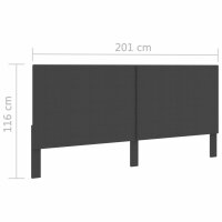 vidaXL Kopfteil Dunkelgrau Stoff 200&times;200 cm