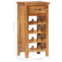 vidaXL Weinschrank 40 x 30 x 80 cm Massivholz Akazie