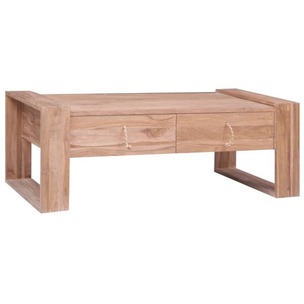 vidaXL Couchtisch 110&times;60&times;40 cm Teak Massivholz