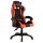 vidaXL Gaming-Stuhl mit RGB LED-Leuchten Orange und Schwarz Kunstleder
