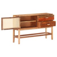 vidaXL Sideboard 118x30x76 cm Altholz Massiv