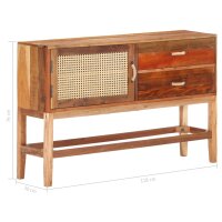 vidaXL Sideboard 118x30x76 cm Altholz Massiv