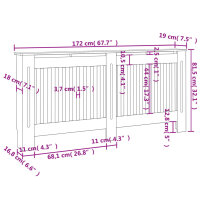 vidaXL Heizk&ouml;rperverkleidung 172x19x81 cm MDF