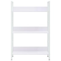 vidaXL B&uuml;cherregal 3 Regalb&ouml;den Wei&szlig; 60&times;27,6&times;90,5 cm Holzwerkstoff